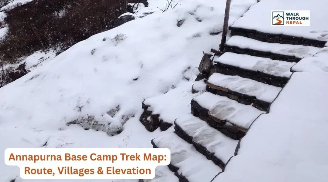 Annapurna Base Camp Trek Map: Route, Villages & Elevation