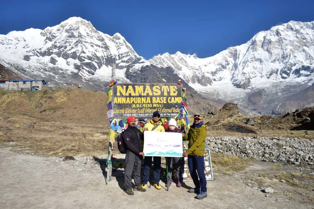 Trekkers at Annapurna Base Camp