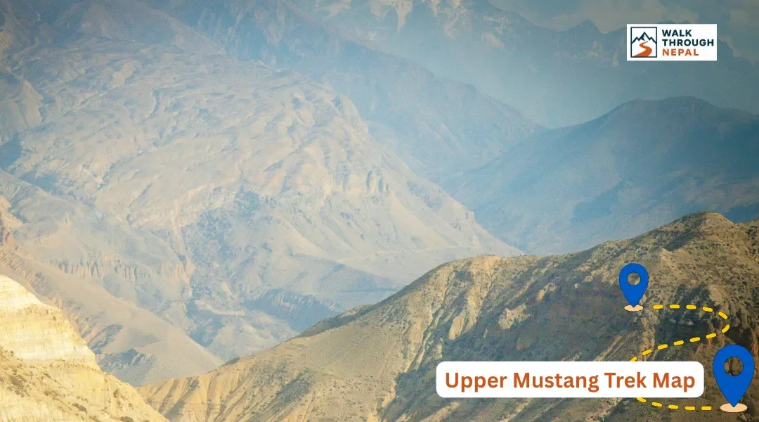Upper Mustang Trek Map: Route, Stops, Distance & Elevation Guide
