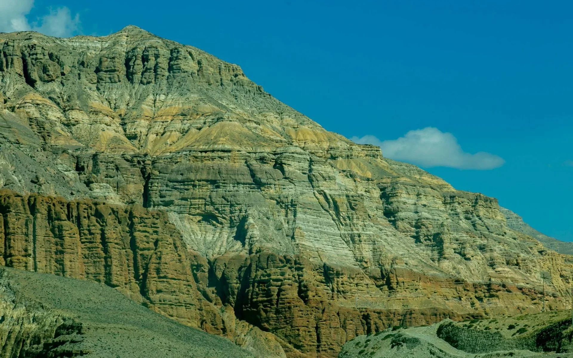 eroded cliffs in mustang