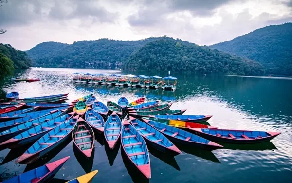 phewa lake at pokhara phewa lake at pokhara