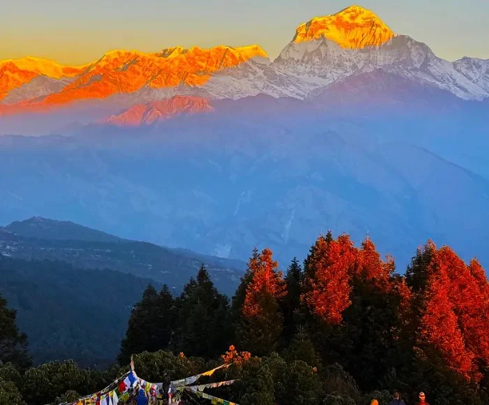 sunrise view from poon hill
